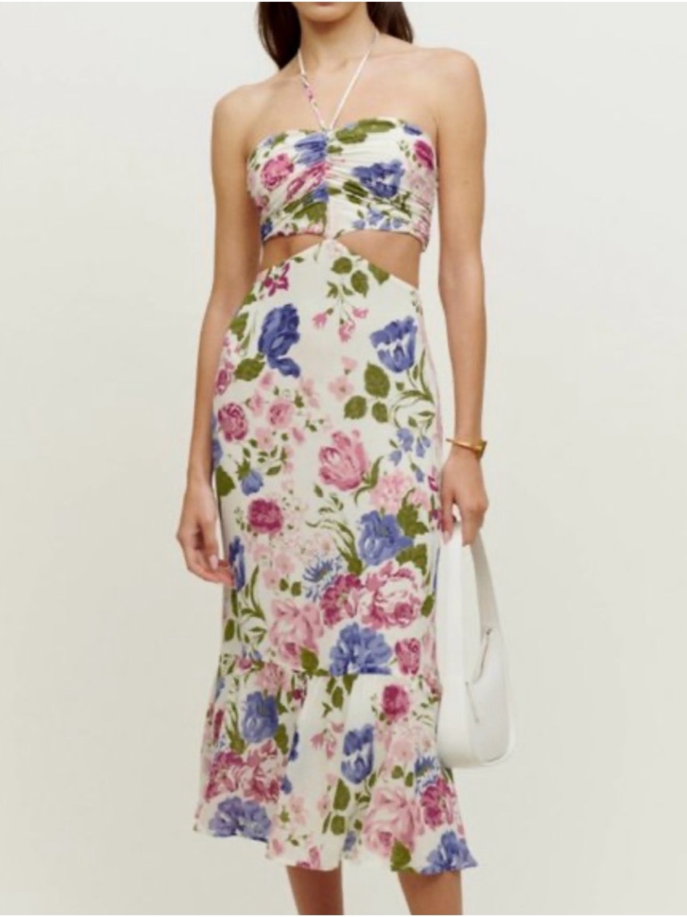 Reformation Riya cutout floral midi dress Size 2